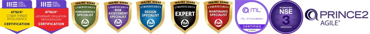 attack1 soc attack2 soc isa1 ot isa3 ot isa4 ot isa5 ot isa2 ot itil4 it nse it prince2 it